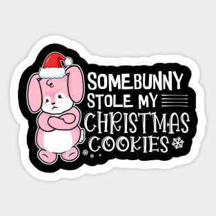 Somebunny Stole My Christmas Cookies Sticker